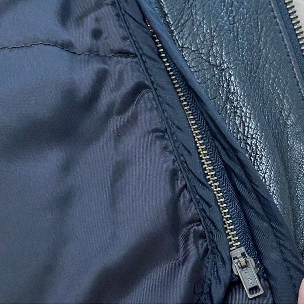 Vintage Couture by J. Park Black Lamb Leather Aviator Bomber Jacket, Size Medium - Picture 7 of 15
